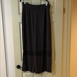 Johnny Was Dark Brown Maxi Skirt